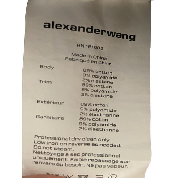 Alexander Wang Logo Scoop Neck Long Sleeve Sweater Top Designer Authentic Small - Picture 9 of 12